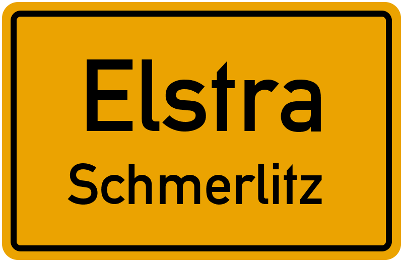 Ortsschild Elstra
