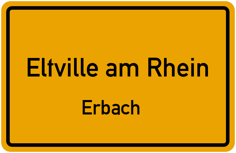 Ortsschild Eltville am Rhein