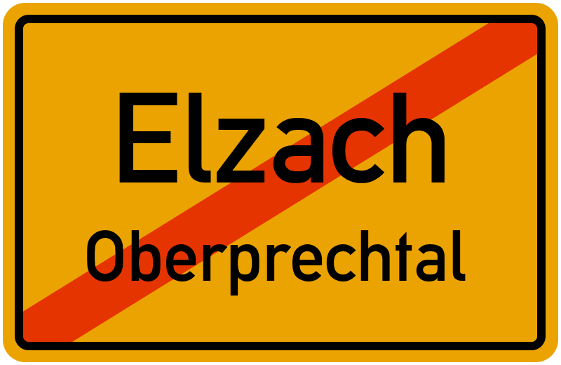 Ortsschild Elzach