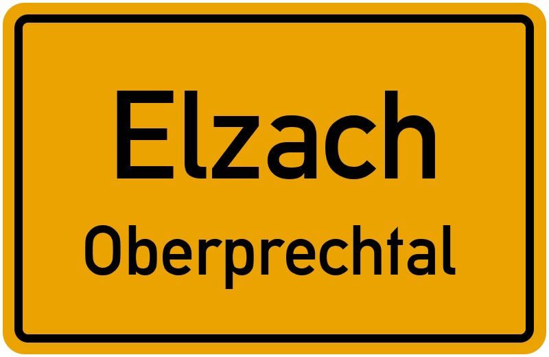 Ortsschild Elzach