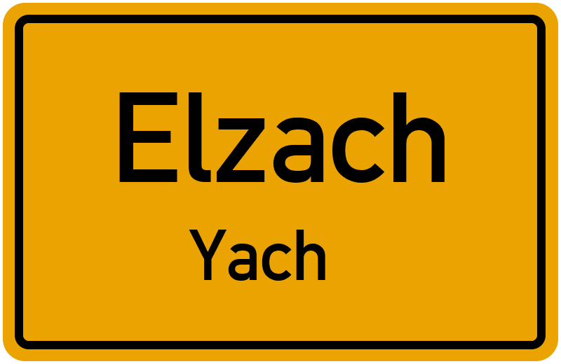 Ortsschild Elzach