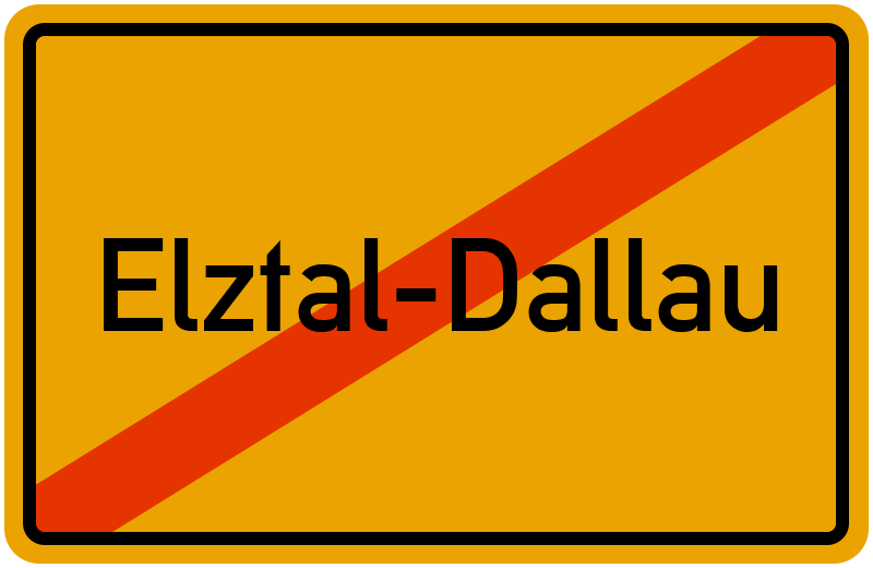 Ortsschild Elztal-Dallau