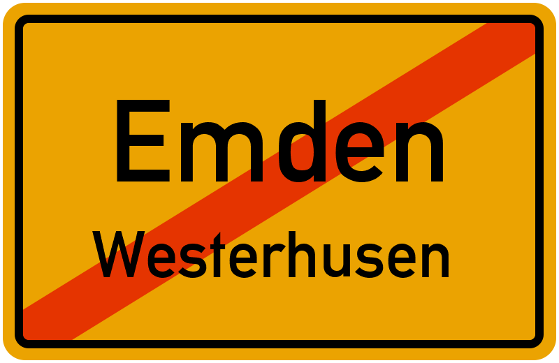 Ortsschild Emden