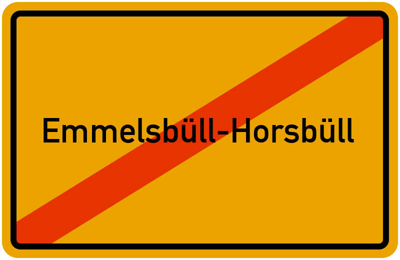 Ortsschild Emmelsbüll-Horsbüll