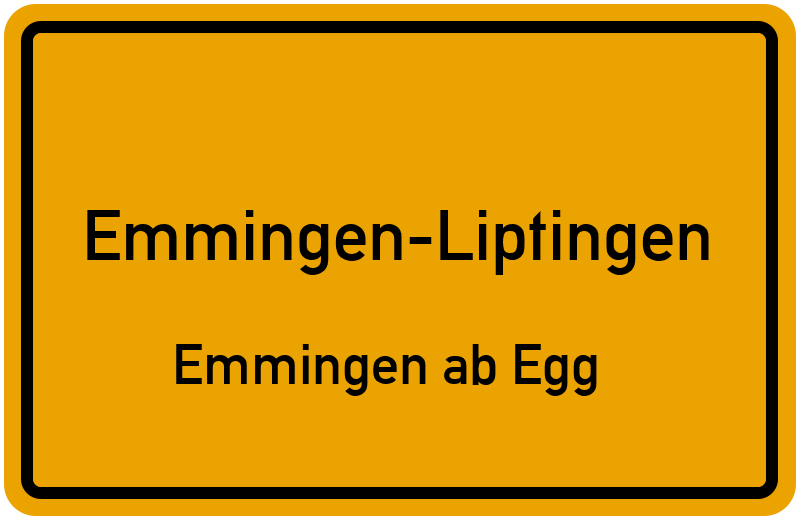 Ortsschild Emmingen-Liptingen
