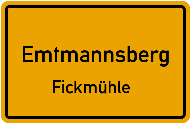Ortsschild Emtmannsberg