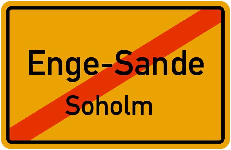 Ortsschild Enge-Sande