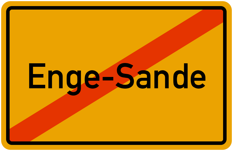 Ortsschild Enge-Sande