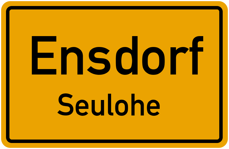 Ortsschild Ensdorf