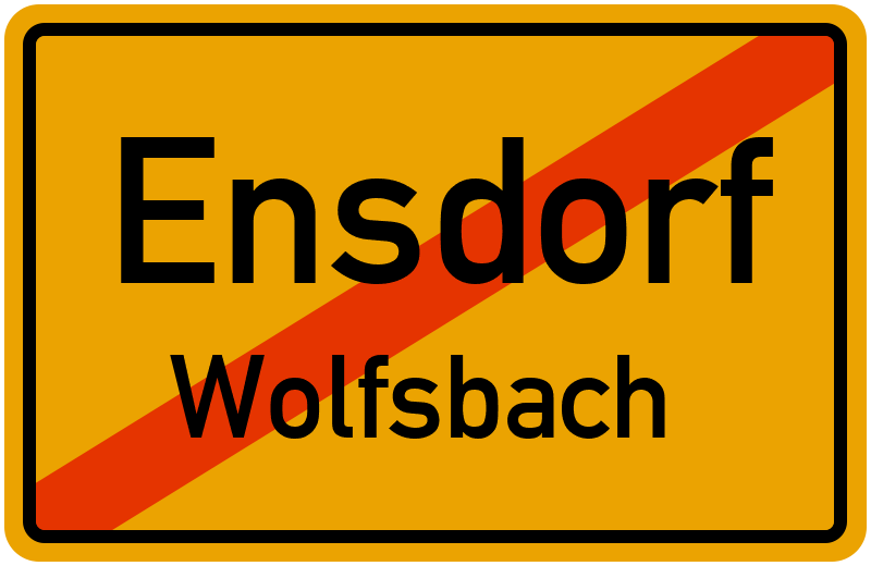 Ortsschild Ensdorf