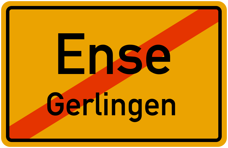 Ortsschild Ense