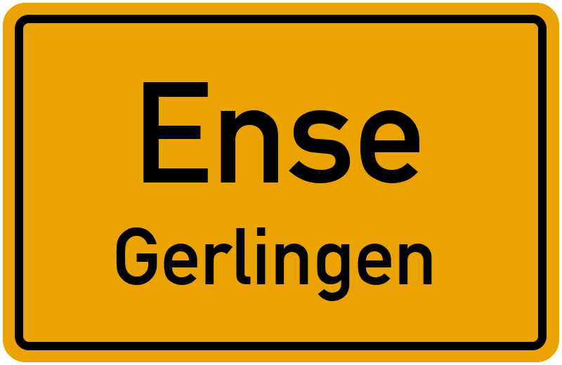 Ortsschild Ense