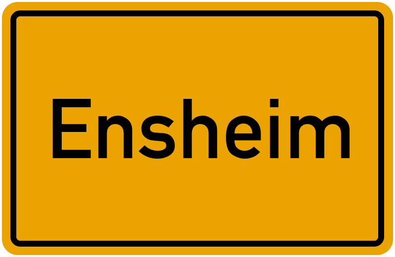 Ortsschild Ensheim