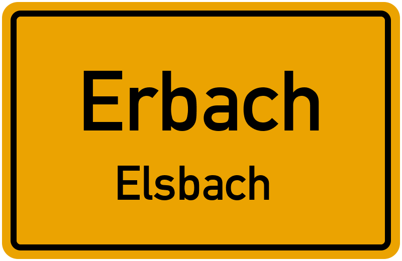 Ortsschild Erbach