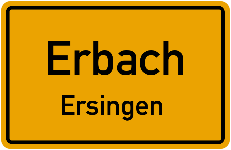 Ortsschild Erbach