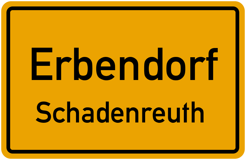 Ortsschild Erbendorf