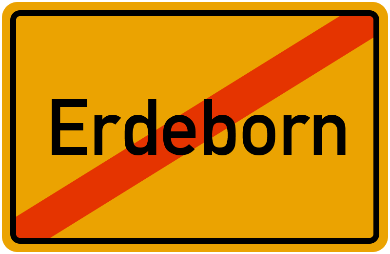 Ortsschild Erdeborn