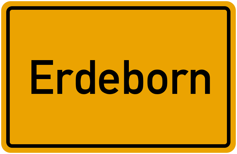 Ortsschild Erdeborn