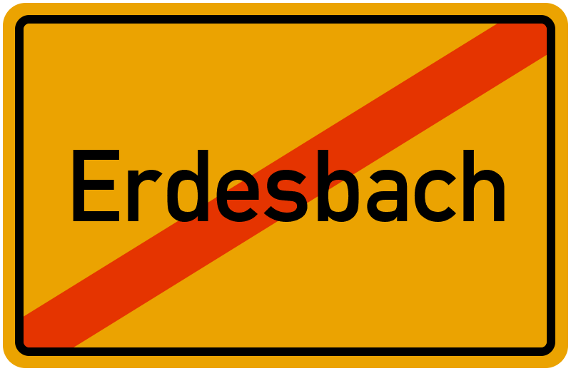 Ortsschild Erdesbach