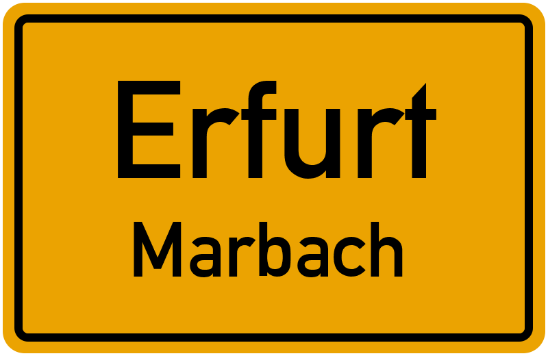 Ortsschild Erfurt