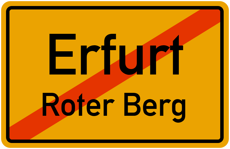 Ortsschild Erfurt