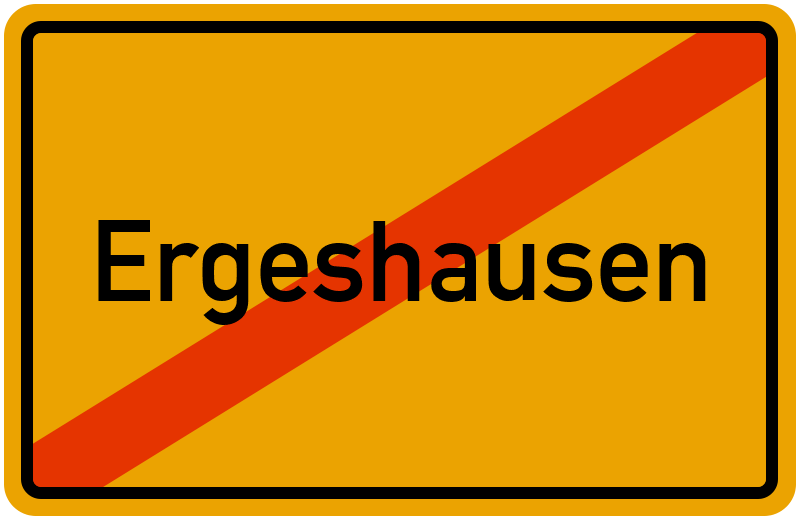 Ortsschild Ergeshausen