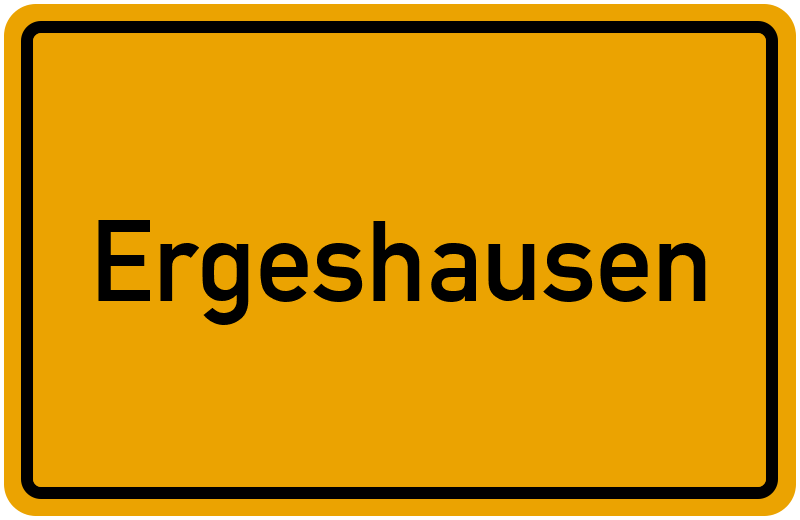 Ortsschild Ergeshausen