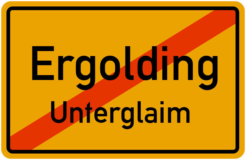 Ortsschild Ergolding