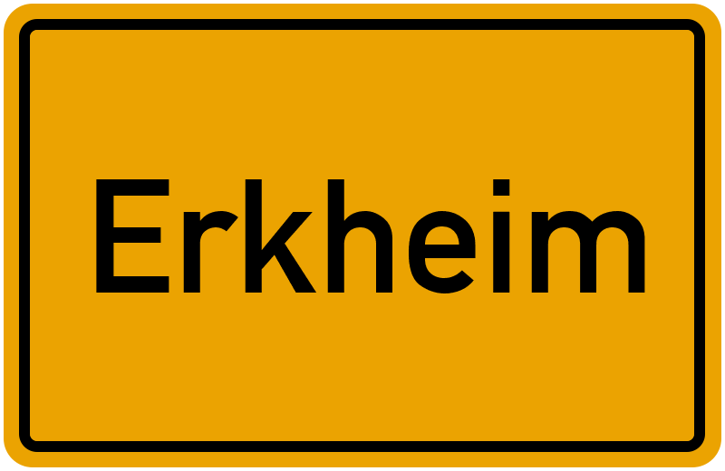 Ortsschild Erkheim