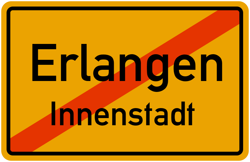 Ortsschild Erlangen