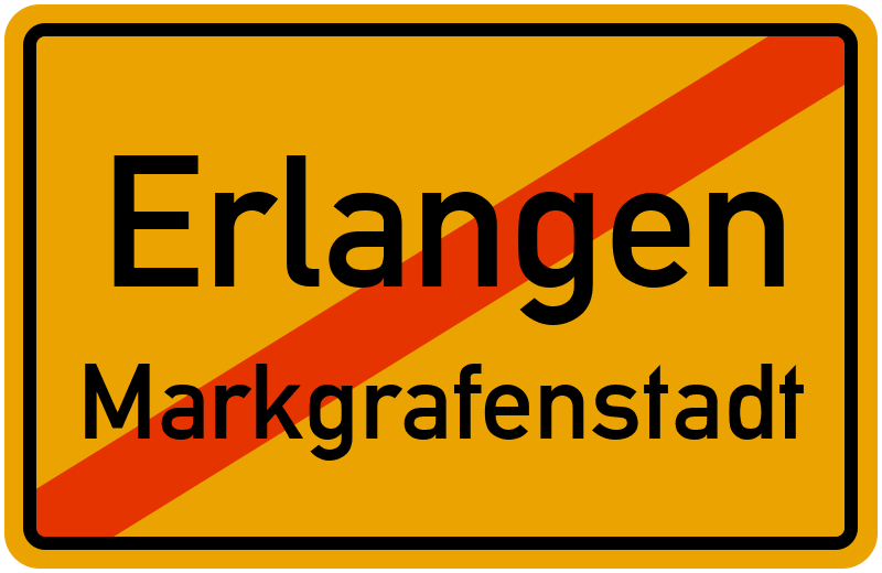 Ortsschild Erlangen