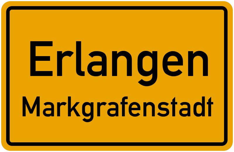 Ortsschild Erlangen
