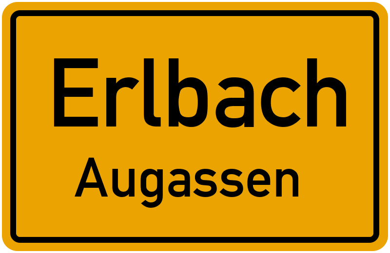 Ortsschild Erlbach