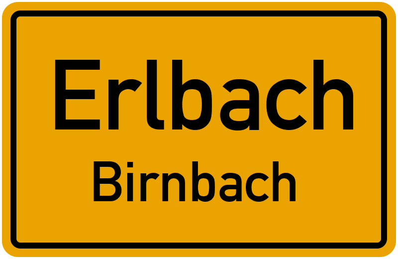 Ortsschild Erlbach