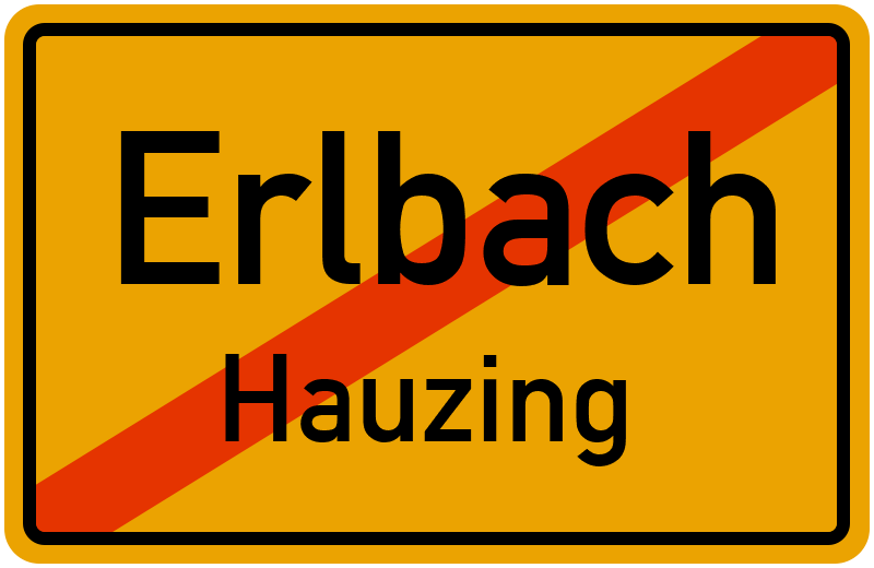 Ortsschild Erlbach