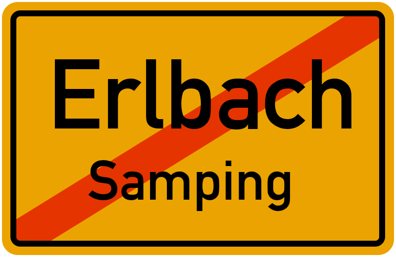 Ortsschild Erlbach