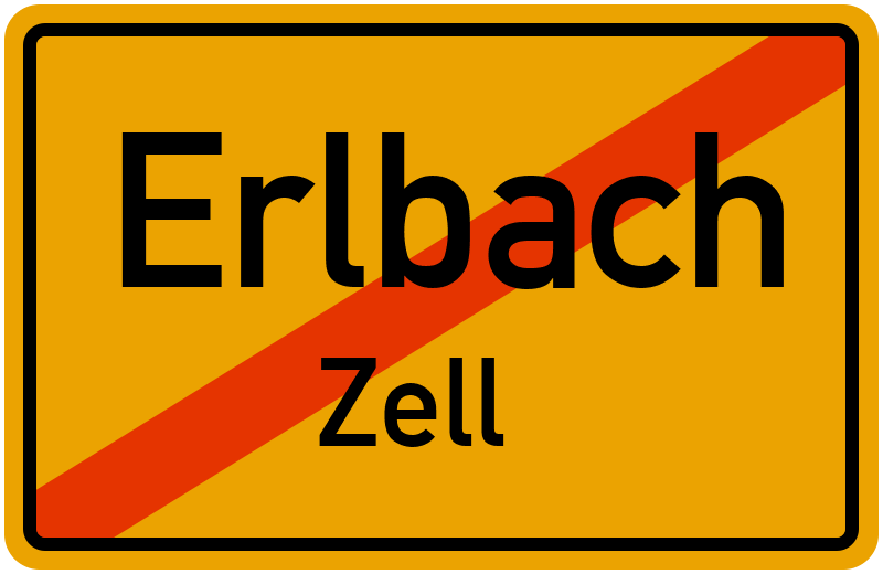 Ortsschild Erlbach