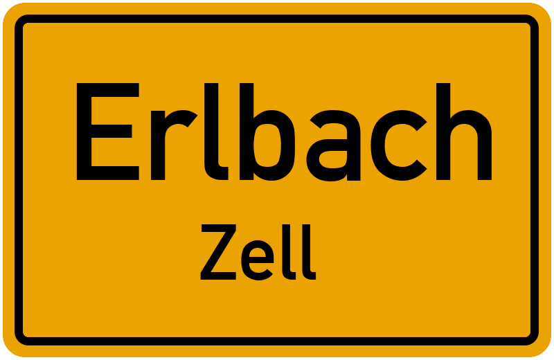 Ortsschild Erlbach