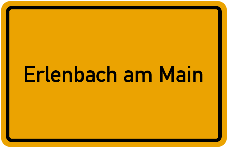 Ortsschild Erlenbach am Main