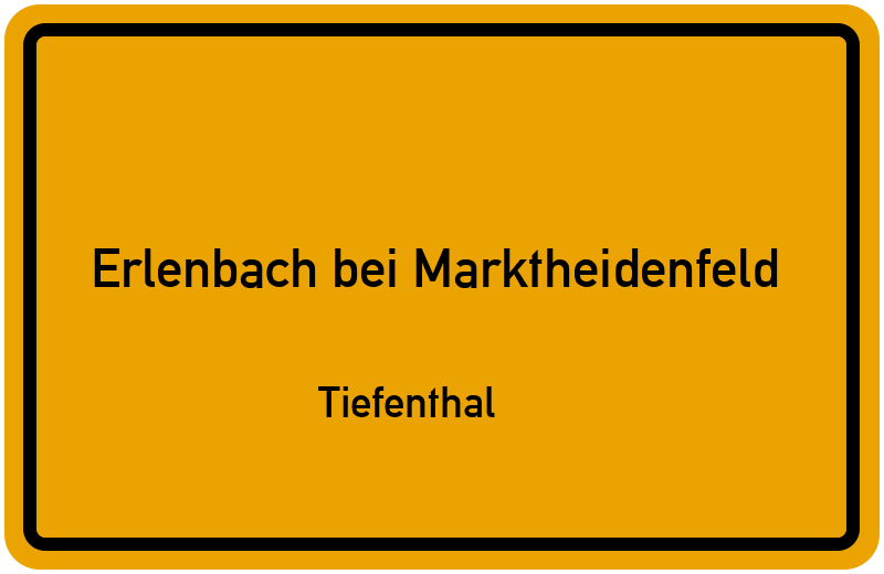 Ortsschild Erlenbach bei Marktheidenfeld