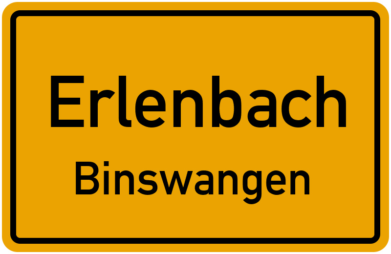 Ortsschild Erlenbach