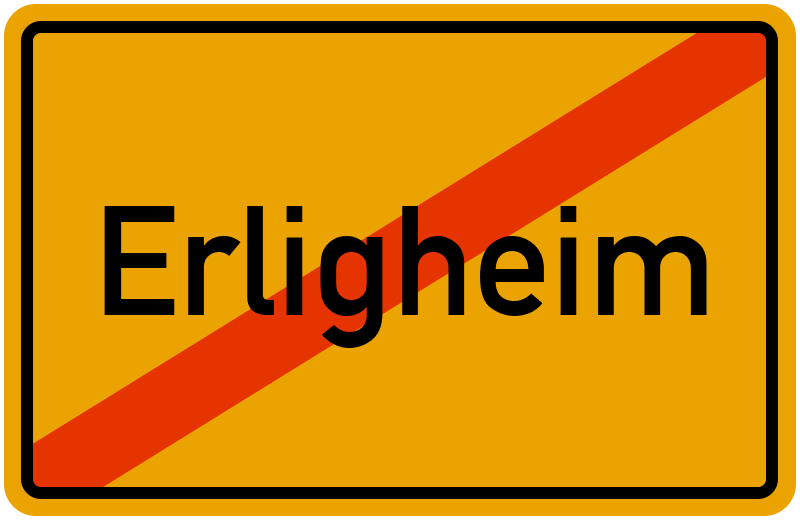 Ortsschild Erligheim