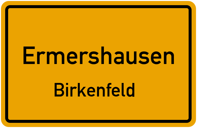 Ortsschild Ermershausen