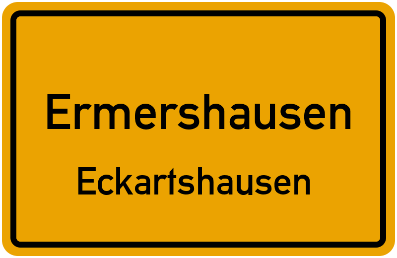 Ortsschild Ermershausen