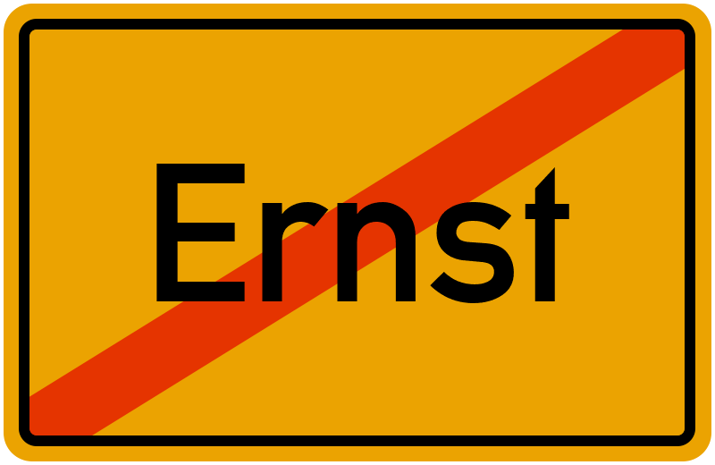 Ortsschild Ernst