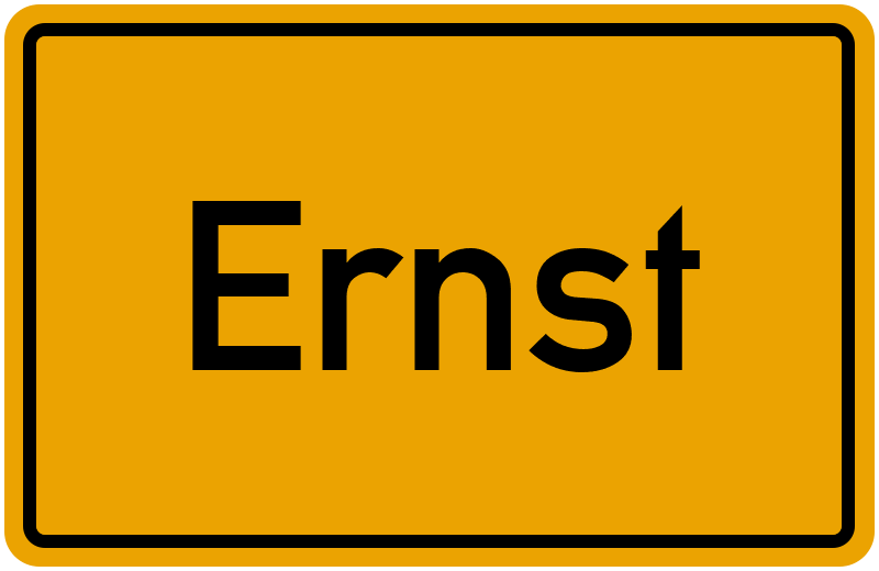 Ortsschild Ernst