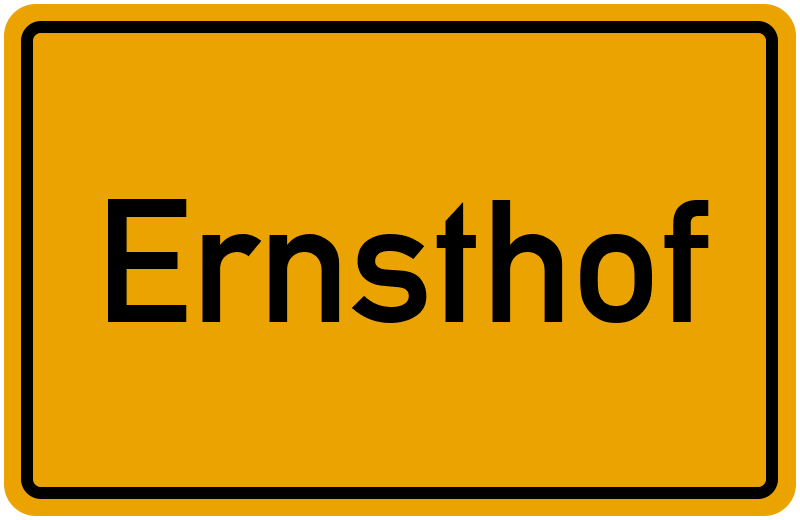 Ortsschild Ernsthof