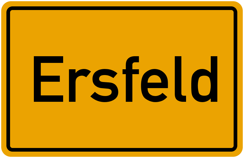 Ortsschild Ersfeld