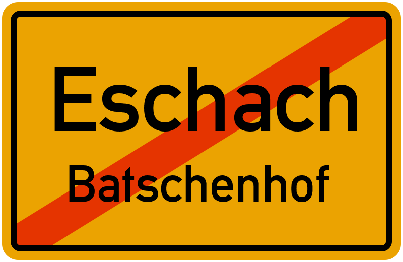 Ortsschild Eschach