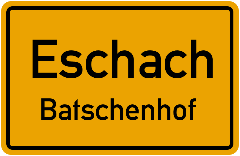 Ortsschild Eschach